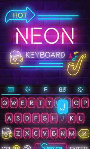 Neon RainbowKey Keyboard Theme 1