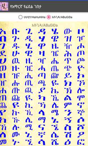 Amharic Alphabets 2