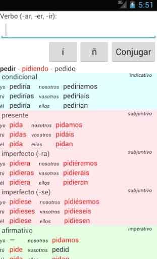 Conjugueur de verbes espagnols 2