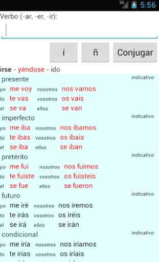 Conjugueur de verbes espagnols 4