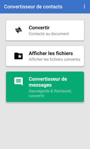Contacts à (texte, PDF,e-mail) 1