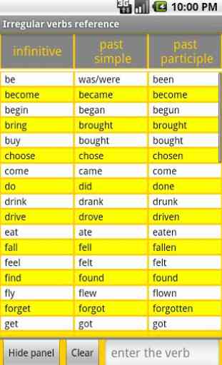 English Irregular Verbs 1