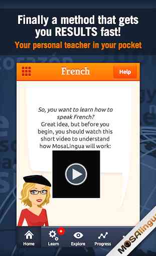 Learn French with MosaLingua 1