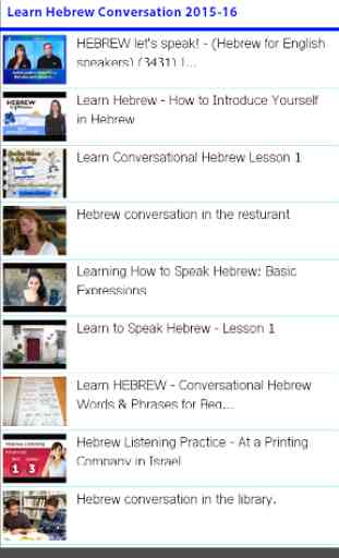 Learn Hebrew Conversation 1