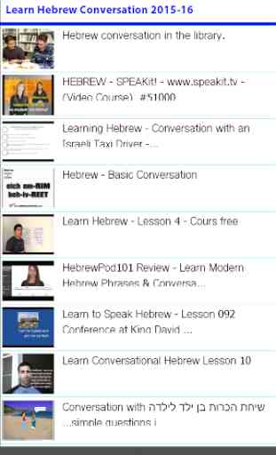 Learn Hebrew Conversation 3