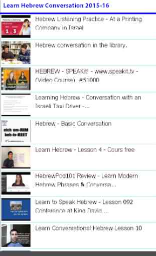 Learn Hebrew Conversation 4