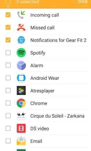 Notifications for Gear Fit 2 3