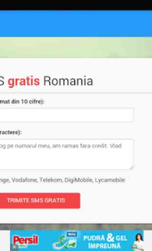 Roumanie SMS gratuit 3