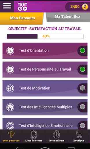 Test and Go : Orientation & QI 1