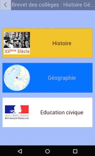 Brevet : Histoire Géographie 1
