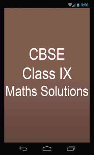 CBSE Class IX Maths Solutions 1