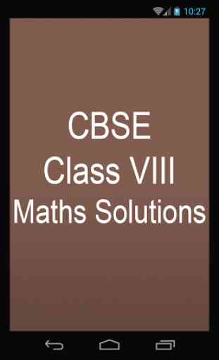 CBSE Class VIII Maths Solution 1