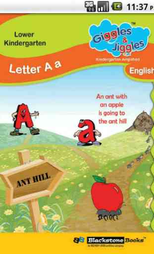 Letter A for LKG Kids Practice 1