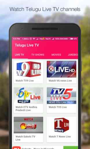 Telugu Live TV,Movies & Shows 1
