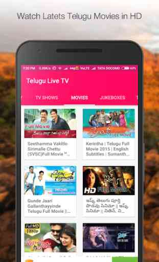 Telugu Live TV,Movies & Shows 2