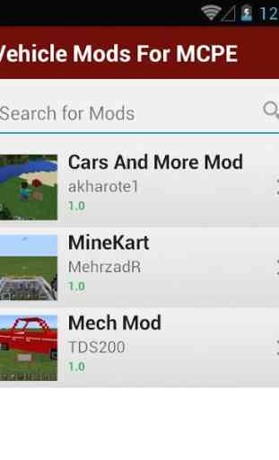 Vehicle Mods For MCPE 2