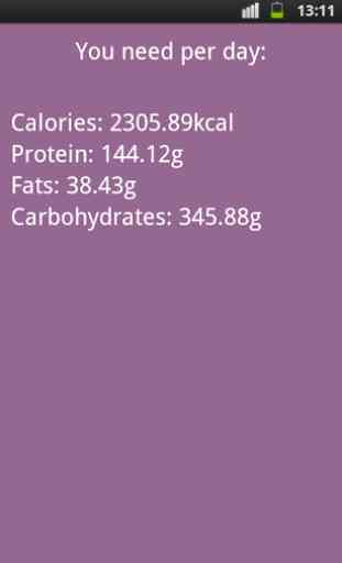 Calories & Protein Calculator 2