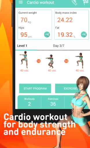 Cardio workout - exercises 1
