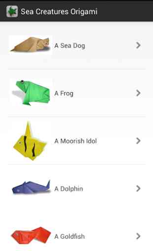 Créatures de la mer Origami 1