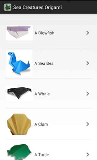 Créatures de la mer Origami 2