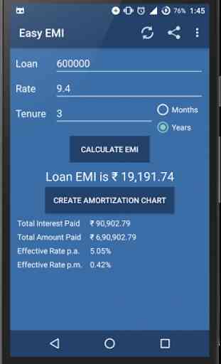 Easy EMI Loan Calculator 1