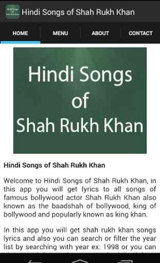 Hindi Songs of Shah Rukh Khan 2