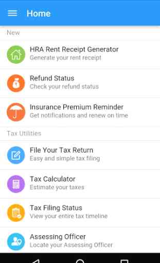 Income tax return filing App 1