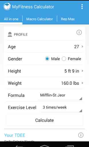 MyFitness BMI Calculator IIFYM 1