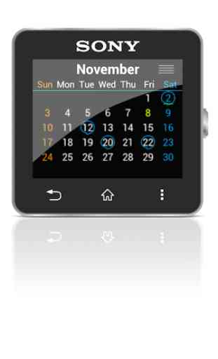 Calendar for SmartWatch 2 1