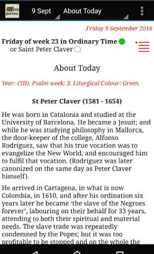 Catholic Calendar: Universalis 2