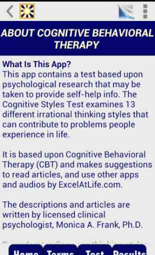 Cognitive Styles CBT Test 2