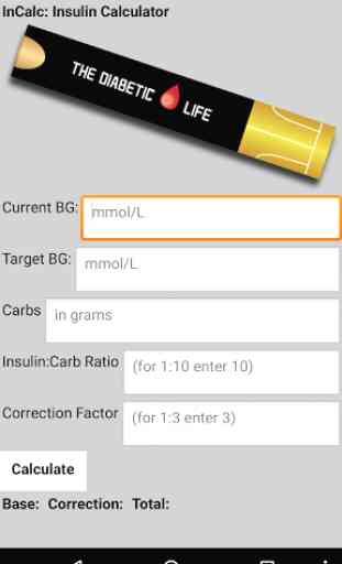 InCalc: Insulin Calculator 1