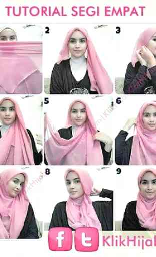 Tutorial Hijab Segi Empat 1