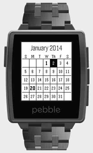 Calendar for Pebble 1