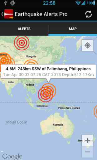 Alertes Tremblements Terre Pro 2