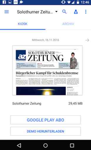 az Solothurner Zeitung E-Paper 1