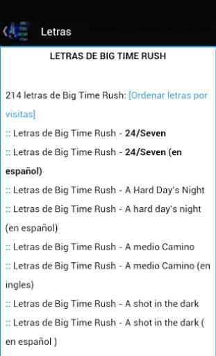 Big Time Rush Letras 2