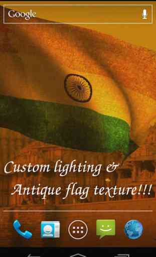 3D India Flag Live Wallpaper 2