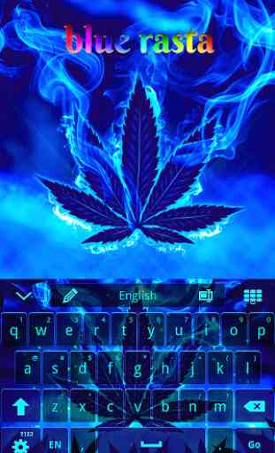 Blue Weed Rasta Keyboard 1