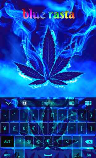 Blue Weed Rasta Keyboard 2