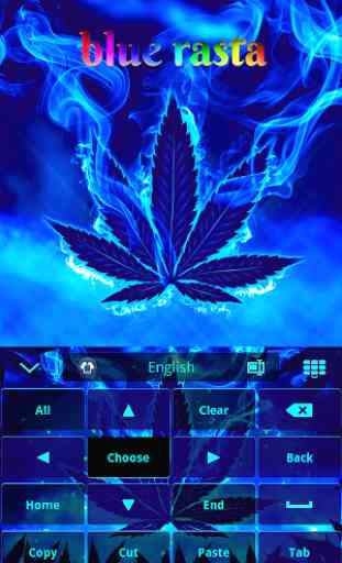 Blue Weed Rasta Keyboard 3