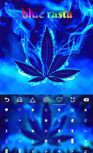 Blue Weed Rasta Keyboard 4