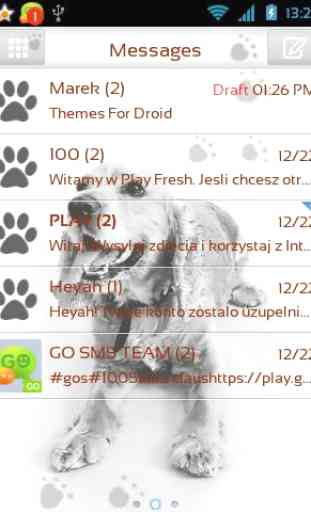 Cute Dog Theme for GO SMS Pro 1