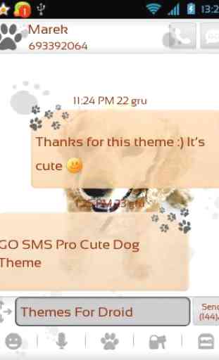 Cute Dog Theme for GO SMS Pro 2