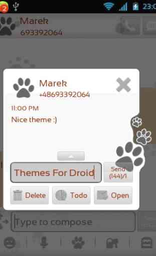 Cute Dog Theme for GO SMS Pro 3