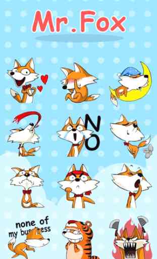 GO Keyboard Sticker Mr Fox 2