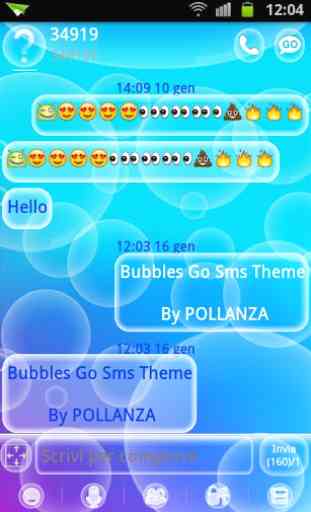 GO SMS Bulles Theme 2