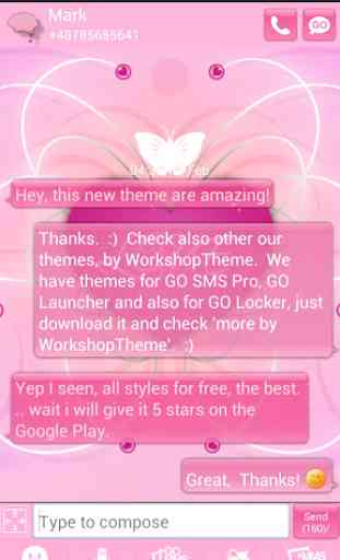 Romantique Theme GO SMS Pro 2
