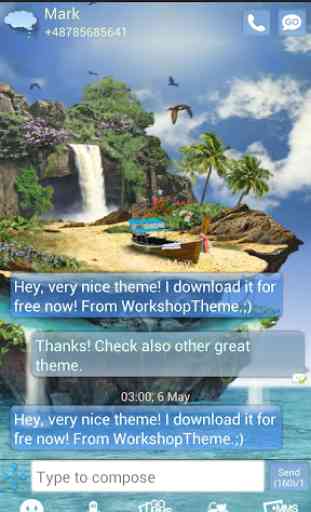 Thème Tropical GO SMS Pro 2
