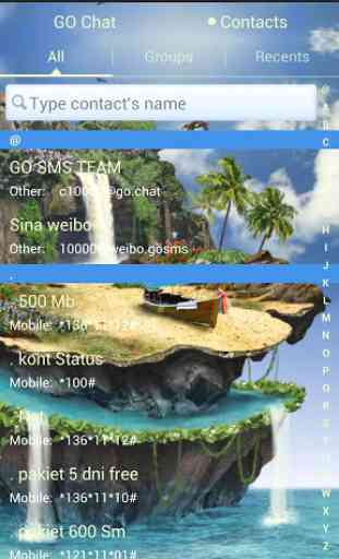 Thème Tropical GO SMS Pro 3